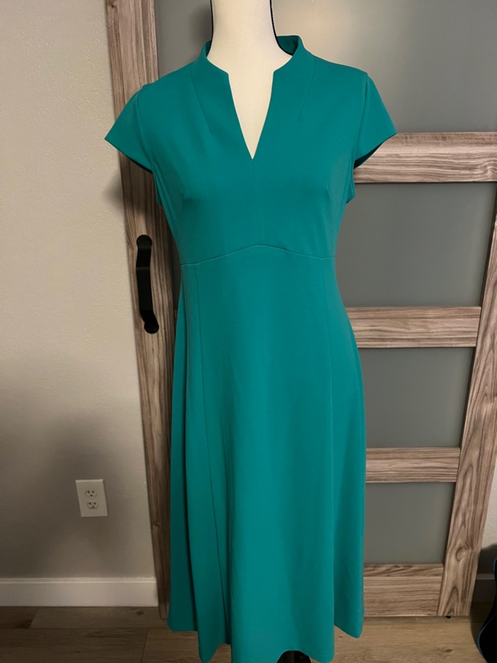 Calvin Klein Teal Cap-Sleeve Dress